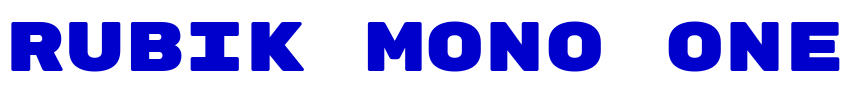 Rubik Mono One шрифт